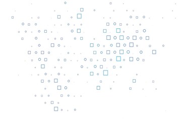 Light BLUE vector background with circles, rectangles.