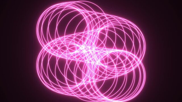 Expanding Rings of Pink Light Expanding Into a Slinky Spiral
