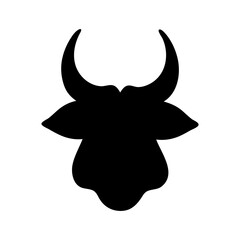 Head of a bull abstract silhouette. Symbol of 2021