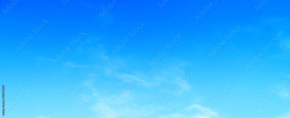 Wall mural blue sky with beautiful natural white clouds