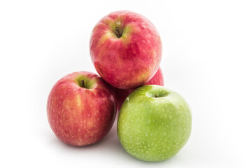 Apples - red and green apples isolated on white background