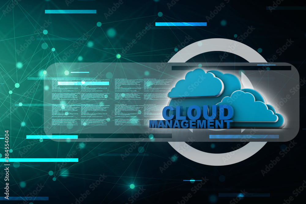 Poster 3d rendering file storage in cloud management