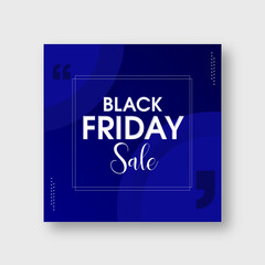 Black Friday sale banner discount offer post template design vector illustration poster for social media ad with gradient background