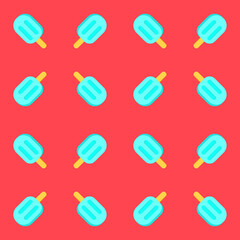 Blue ice cream on pink background