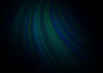 Dark BLUE vector glossy bokeh pattern.