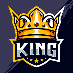 King crown esport logo design © avante_speed