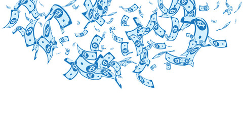 Bitcoin, internet currency notes falling. Random B