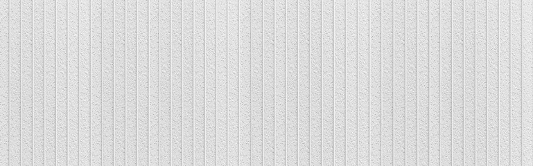 Fototapeta premium Panorama of White Corrugated metal background and texture surface or galvanize steel