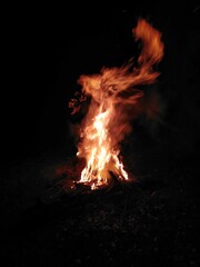 fire in the fireplace