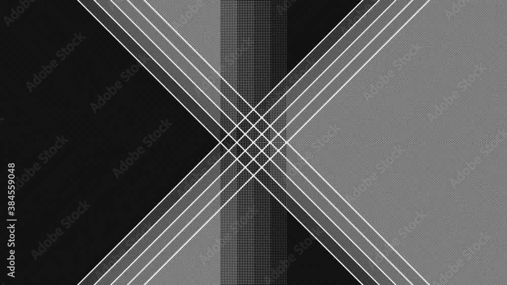 Poster flashing noisy transition between grid of squares mask