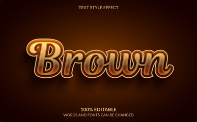 Editable Text Effect, Golden Brown Text Style
