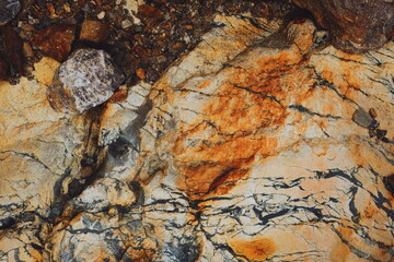 rocks. mountainside. stone and ground texture.