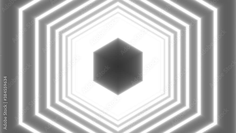 Poster moving hexagones large grid transition