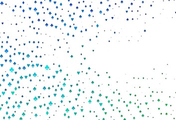 Light Blue, Green vector texture with playing cards.