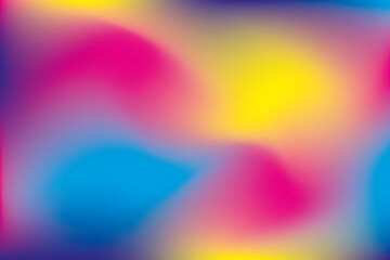blurry abstract background in pink, yellow and blue