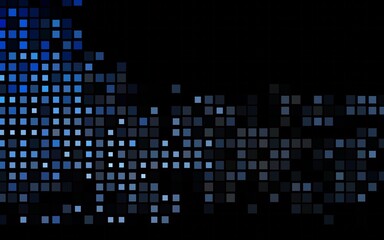 Dark BLUE vector backdrop with rectangles, squares.