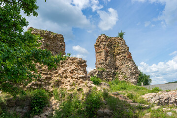 Fototapeta na wymiar The present-day ruins of the Kreva Castle