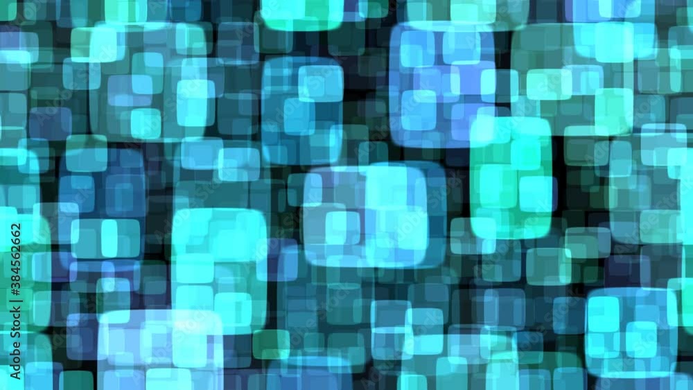 Poster Moving Squares Flying Towards Viewer Soft Transparent Panels Coupling
