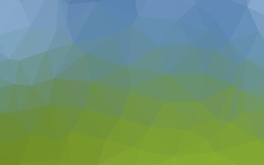 Light Blue, Green vector polygon abstract background.