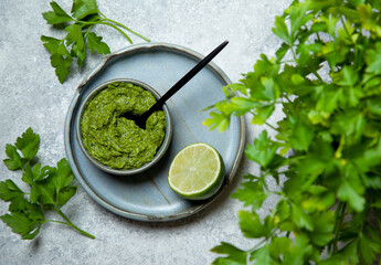 parsley chimichurri (pesto) sauce