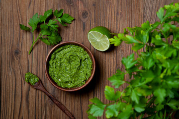 parsley chimichurri (pesto) sauce