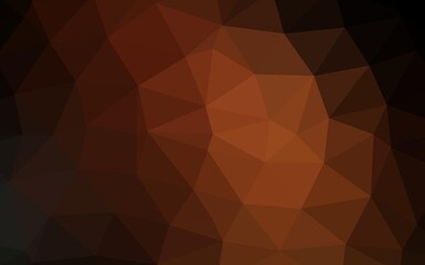 Obraz premium Dark Orange vector shining triangular pattern.