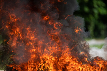 Fire and smoke background