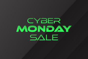 Cyber Monday Sale. Template for background, banner, card, poster with text inscription. Vector EPS10 illustration.