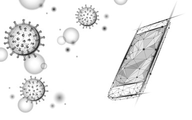 Phone service repair help business concept. Fatal mobile smartphone system crash. Software error bug data lost. 3D virus attack information security alert vector illustration