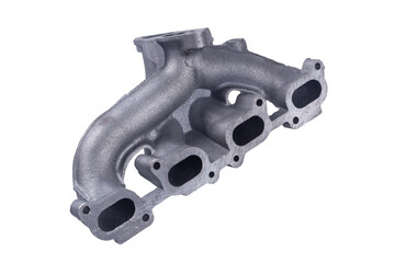 Obraz premium new intake manifold of the Russian UAZ car, isolated on a white background