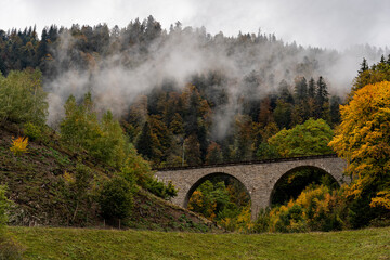 Ravenna gorge viaduct railway bridge in Breitnau, Germany