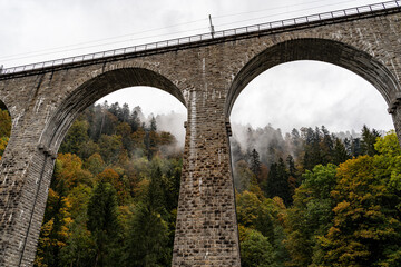 Ravenna gorge viaduct railway bridge in Breitnau, Germany