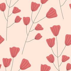 floral seamless pattern with soft background