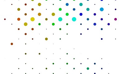 Light Multicolor, Rainbow vector background with bubbles.