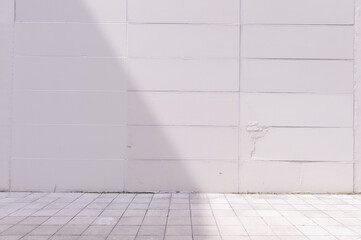 street wall background ,Industrial background, empty grunge urban street with warehouse brick wall