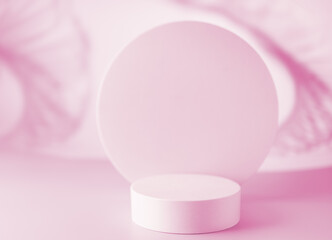 Podium for product presentation on natural background