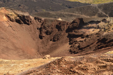 Hiking and snowboarding in the volcanic ashes on the Nicaraguan Volcanoes outside of Léon, Central America