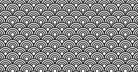 Chinese new year. Vector black and white abstract design. Japanese traditional background with waves