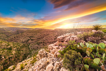 Carlsbad Cavern National Park, New Mexico, USA overlooking Rattlesnake Canyon