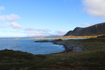 Fototapeta na wymiar The beautiful coast in Northern Norway