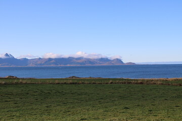 The beauty of Vester&aring;len islands on a sunny day in autumn
