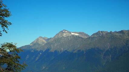  Mountain landscape in Sochi, Krasnodar Krai, Russia.	
