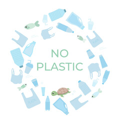 World ocean day, stop plastoc pollution, ecology water protection on white background with marine life on white background