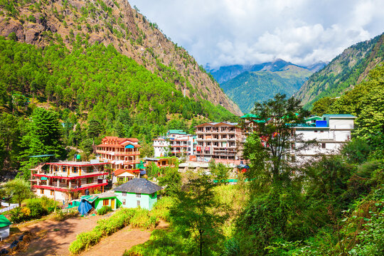 Local houses in Kasol village, India