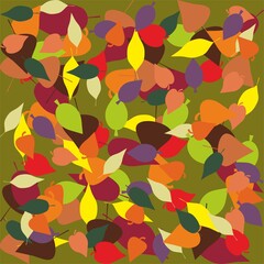 pattern with autumn leaves