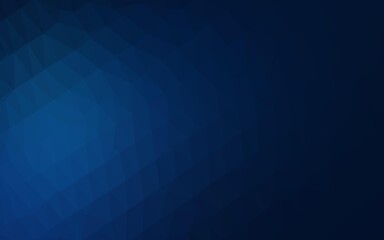 Dark BLUE vector triangle mosaic template.