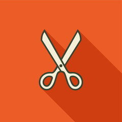 scissors and red ribbon vector