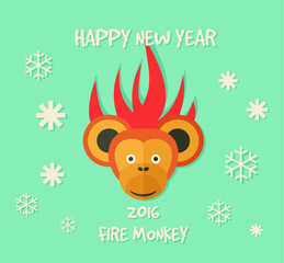 happy new year monkey