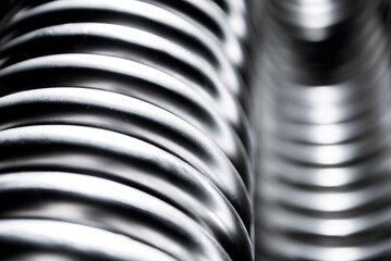 Abstract industrial background of metal pipes construction.