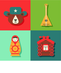 symbol of Russia  vector icon set